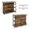 4-Tier Metal Frame Kitchen Island Table with Wine Storage Glass Holder and Comfortable Footrest